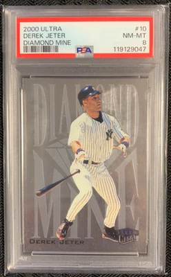 Derek Jeter 2000 Ulta Diamond Mine #10 PSA casi nuevo-como nuevo 8 New York Yankees Foto 1 de 2