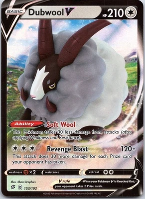 Dubwool V 153/192 - SWSH02: Rebel Clash Holo - Image 1 of 2