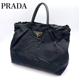 Bolso de Mano PRADA Nylon Negro A4 Gran Capacidad Auténtico Buen Estado - Imagen 1 de 18
