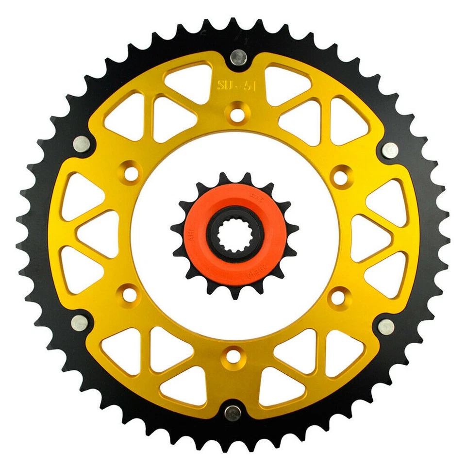 15-51T Front Rear Sprocket for Suzuki DRZ400 S/SM DR350 94-99 Kawasaki KLX400 Foto 1 de 1