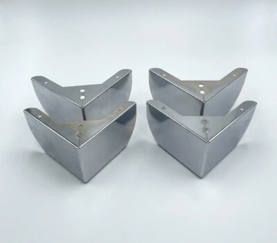 4x Bettfüße Sofafüße Möbelfüße Chrom - Bild 1 von 3