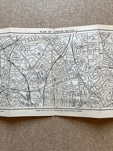 Antique City Map of London Section 1 1919 Willesden Green to Hackney Marsh - Picture 1 of 9