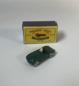 Matchbox A Moko Lesney # 19 Original Box Collectible Repro Green MG Sports Car - Picture 1 of 8