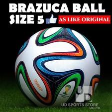 BRAZUCA SOCCER BALL FIFA WORLD CUP 2014 BRAZIL SIZE 5 (MADE MACHINE-STITCHED)