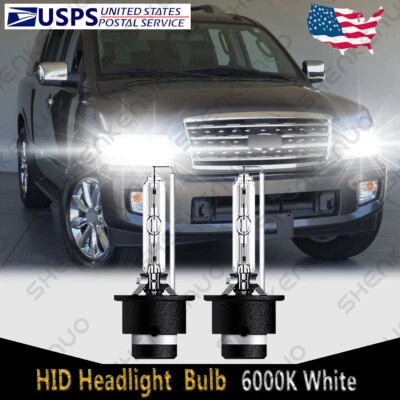 Para Infiniti QX56 2004-2010 haz bajo 6000K faros delanteros HID blancos 2 piezas Foto 1 de 4