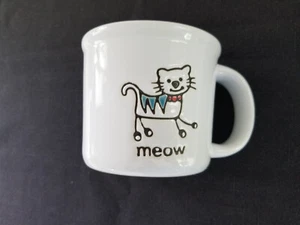 Cat Meow Novelty Ceramic Coffee Mug 4x4 - Picture 1 of 4