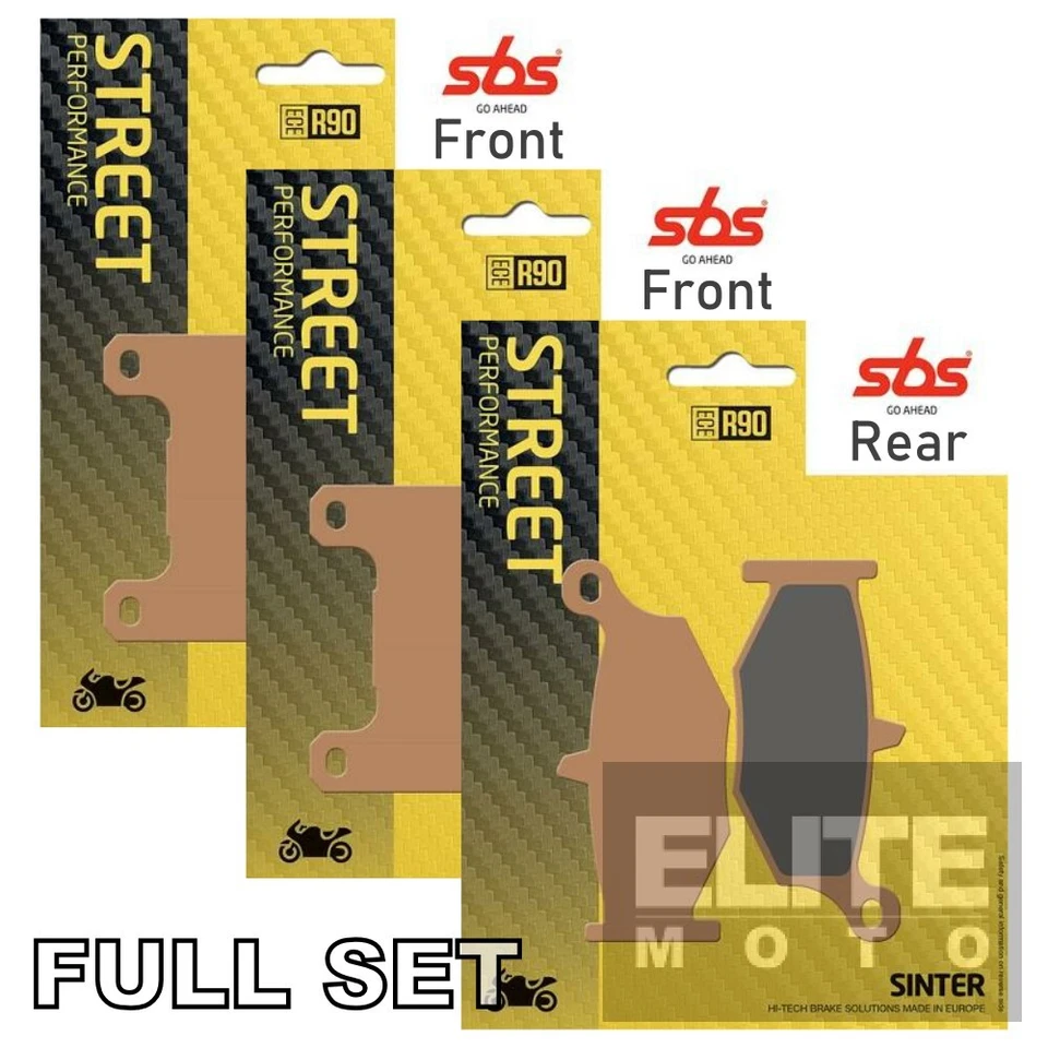 SBS Sintered Brake Pads To Fit Yamaha MT07 (inc. SP, Tracer) 2014-2022 Full Set - Image 1 of 1