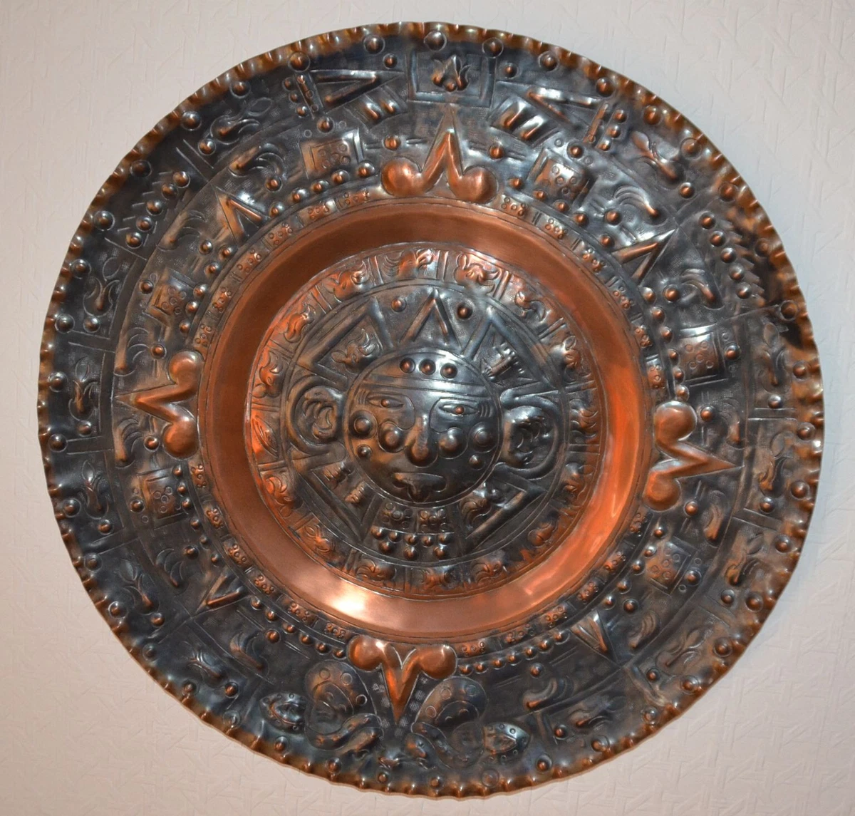 Maya-Kalender Wandteppich | Azteken-Muster, Flanell-Material – Verschiedene Größen (z.B. 236 X 180 Cm) – Für Wohnzimmer, Schlafzimmer