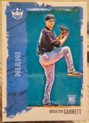 2021 Panini Diamond Kings Braxton Garrett RC #48 Miami Marlins - Image 1 of 2