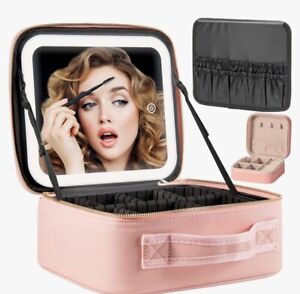 Extrei Gent Makeup Travel Train Case with Mirror LED Light 3  Assorted Colors 