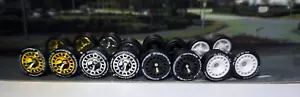 4 SETS Custom Alloy 1:64 Wheels And Tyres Real Riders - Picture 1 of 1