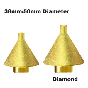 Diamond Chamfer Diamond Beveling Chamfer Bit for Angle Grinders Umbrellas38/50mm - Picture 1 of 7