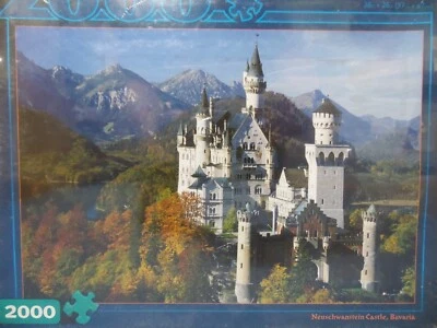 Neuschwanstein Castle Bavaria 2000 Piece Puzzle Mountain Scene  NEW - Image 1 of 4