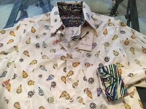 Robert Graham MACA-BANA limited Edition LS Shirt With cont trim XS NEW $498 - Picture 1 of 4