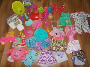 Baby Alive Doll  Powder Food Bottles Diapers Potty Chair Clothing Toothpaste  