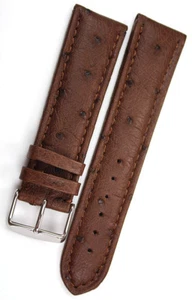 24mm XL echt STRAUß UHRBAND ostrich skin STRAUSSENLEDER BAND Strap Uhrband - Picture 1 of 2