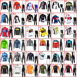 Men Team Cycling Jersey Bib Pants Set Autumn Bike Sports Uniform Racing Clothing - Picture 1 of 55
