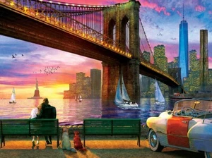 Jigsaw Puzzle Explore America Brooklyn Bridge New York Romance 550 pieces NEW - Picture 1 of 1