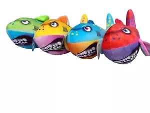 SHARK CUDDLY TOY SOFT CUDDLY SHARK FUN COLOURFUL OCEAN SEASIDE SEA PLUSH - Picture 1 of 20