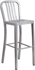 Flash Furniture 30'' High Silver Metal Indoor-outdoor Barstool With Vertical
