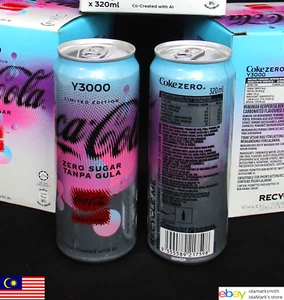Empty COCA-COLA Zero Sugar FUTURE TECH 320ml Y3000 AI Design 2023 Malaysia MY - Bild 1 von 18