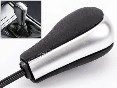 per BMW E46 E60 X3 E83 X5 E53 AUTOMATICO POMELLO LEVA DEL CAMBIO PELLE MANOPOLA - Immagine 1 di 4