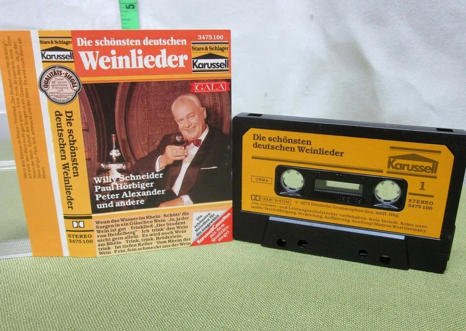 DIE SCHONSTEN DEUTSCHEN WEINLIEDER import cassette tape Paul Horbiger 1980s - Image 1 of 1