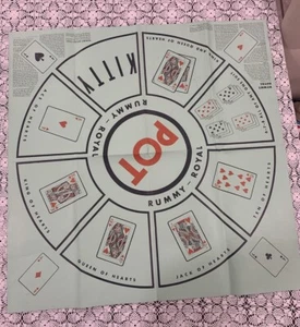 VINTAGE Whitman Rummy Royal NO 4713 Michigan Rummy 1962 Game 'MAT ONLY 30X29" - Picture 1 of 11