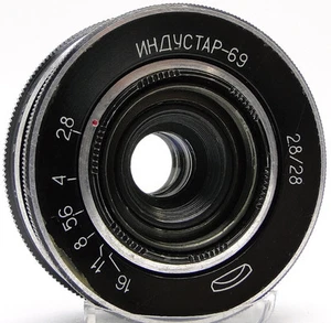 ⭐SERVICED⭐ INDUSTAR-69 28mm f/2.8 USSR Wide Angle Pancake Lens M39 MMZ-LOMO #31 - Picture 1 of 8