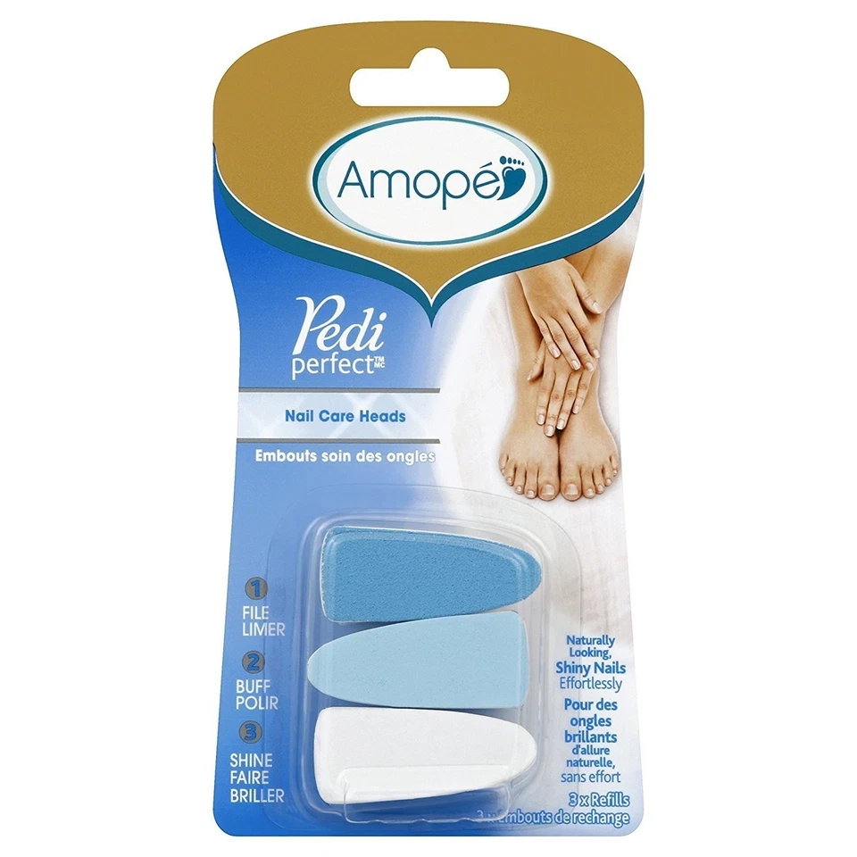 Amope Pedi Nail Care Heads 3 PK Pedicure Manicure