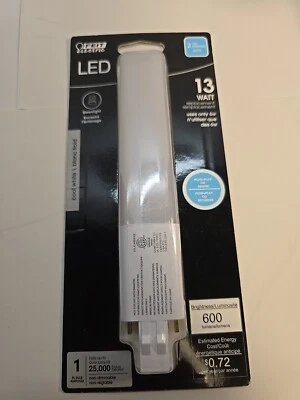 FEIT 2 Pin 13 Watt Equivalent LED Lamp To 6 Watt GX23 Base Cool White Bulb New - Image 1 of 4