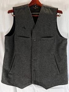 Wyoming Traders Men’s 100% Virgin Wool Lined Gray Vest Size  M Western Cowboy - Picture 1 of 15