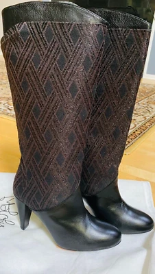 Nuevas Botas Altas Maloles Brocado Cuero Talla 37 Foto 1 de 4