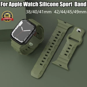 Correa deportiva de silicona para Apple Watch Band Ultra 49 mm SE/1-8 38/40/42/44/45 MM - Imagen 1 de 20
