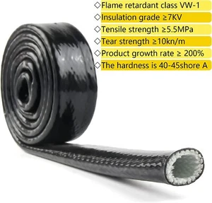 Insulation Heat Shielded Armor Fire Sleeve Silicone Heat Shield Fire Sleeve 3/4" - Picture 1 of 8