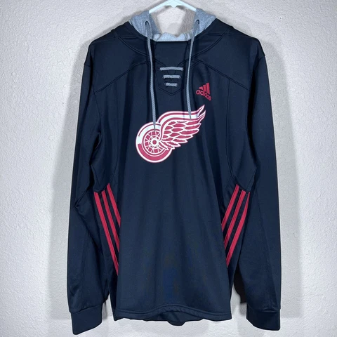 Detroit Red Wings Adidas Aeroready Hoodie Men's Size L Cover