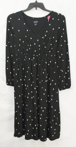 Isabel Maternity Size S Polka Dot Long Sleeve Smock Waist Maternity Dress NWT - Picture 1 of 7