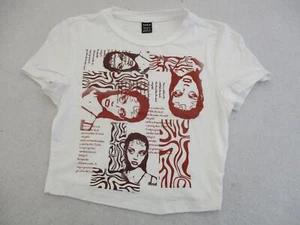 Shein White T-Shirt Sz S - Picture 1 of 6