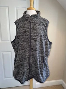 VEST - Woman Within - Gray Marble - Fleece - Zipper - Outerwear - Sz 2X Women - Picture 1 of 4
