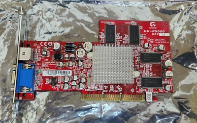 GIGABYTE GV-R9000 Rev. 2.0 ATI Radeon 9000 64MB AGP Graphics Card - NEW! - Image 1 of 4