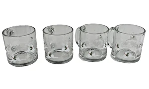 Libbey Christmas Mugs Leaping Reindeer Snowflake Made in USA Red Nose Set Of 4 - Picture 1 of 8