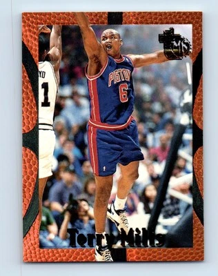 1994-95 Topps Embossed Terry Mills Detroit Pistons #30 - Image 1 of 2