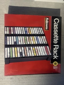 1998 New Old Stock Fellowes 60 ct. Wall Hanging Cassette Rack New Made in USA - Picture 1 of 2