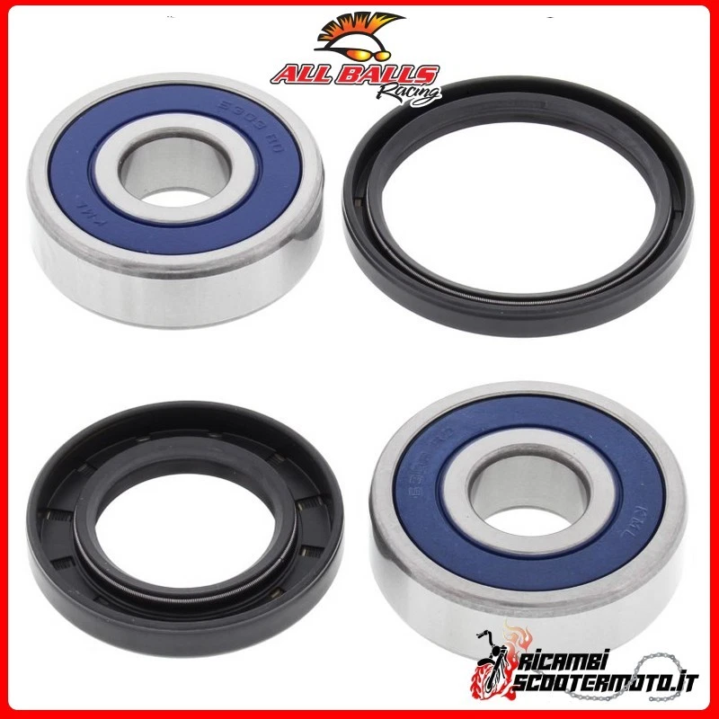 JUEGO DE COJINETES DE RUEDA DELANTERA All Balls Yamaha XVS650 V-Star 1998-2003 25-1334#199 Foto 1 de 1