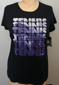 XL Brand New NIKE DRI-FIT Purple & Black Ombre Tennis Shirt - Picture 1 of 5