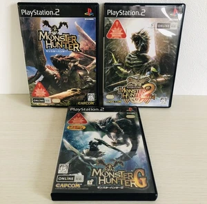 PS2 Monster Hunter & 2 DOS & G PlayStation 2 set of 3 games Japan - Picture 1 of 24