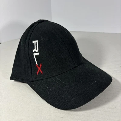 RLX Ralph Lauren 男式运动运动黑色修身帽子男式 L XL 码 — 第 1/4 张图片