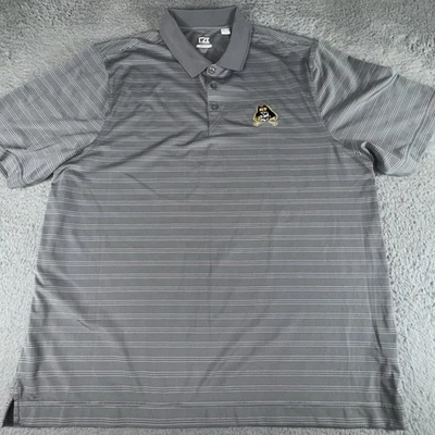 East Carolina Pirates Polo Shirt Men 3XL Gray Cutter & Buck Performance Golf ECU - Image 1 of 4