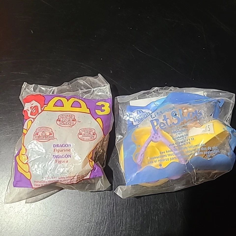 Lote de 2 juguetes McDonald's sellados - vintage - 1995 2006 Littlest Pet Shop Foto 1 de 1