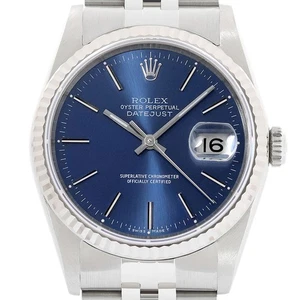 Rolex Herren Datejust 16234 blaues Zifferblatt 18K Gold & Stahl Uhr mit Jubiläumsband - Bild 1 von 6